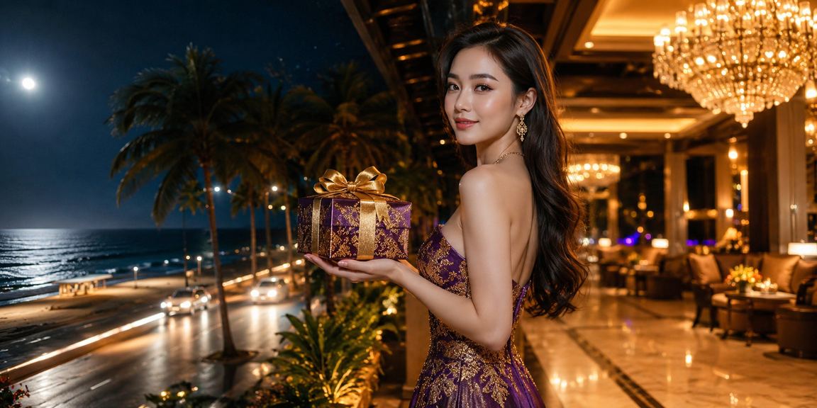 Người chơi xổ số trực tuyến tại bãi biển Mũi Né buổi chiều tà